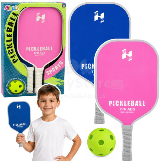 Rožinė ir Mėlyna Teniso Badmintono Piklebolo Raketų Rinkinys