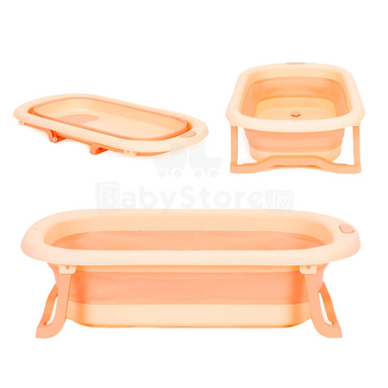 Children's bathtub foldable with drain Ecotoys pink
