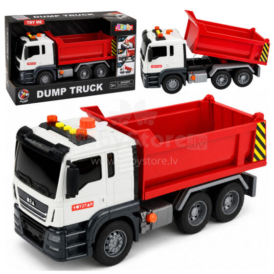Tipper Truck Lifting Box Opening Lights Sounds Red