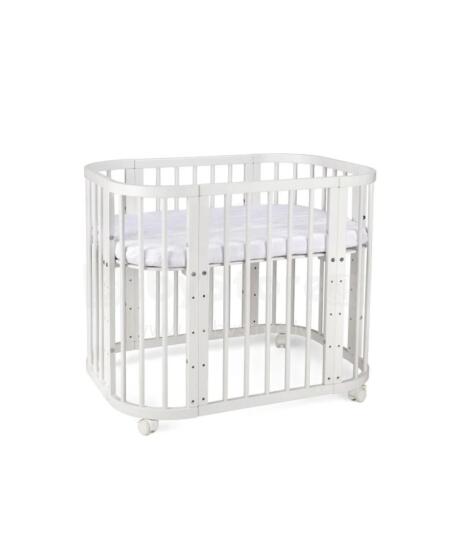 Waldin  Bed Crib  5 in 1 Art.297545 White Daugiafunkcinė medinė transformuojama lovelė 5 viename