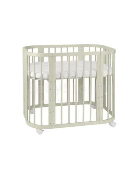Waldin  Bed Crib  5 in 1 Art.297546 Olive Daugiafunkcinė medinė transformuojama lovelė 5 viename