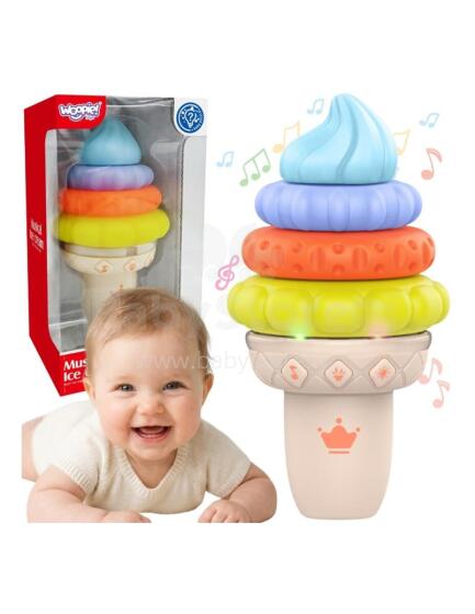 WOOPIE BABY Musical Ice Educational Sensory Puzzle 5 pcs. Sound Lights