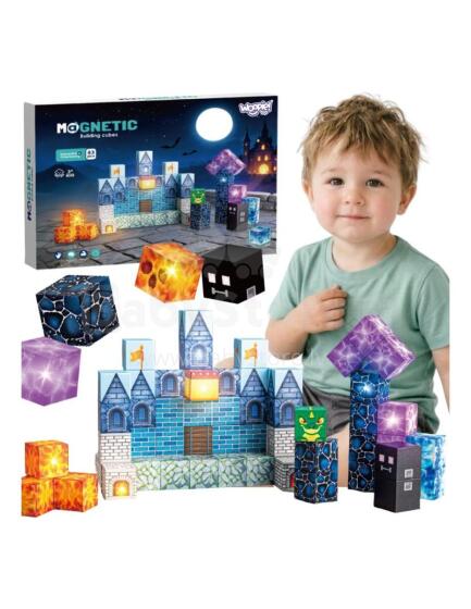 WOOPIE Magnetic Construction Blocks Pixel Castle 64 pcs
