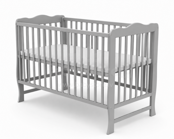 Elf Bed Juniper Art.298075 Grey Medinė kūdikio lovelė 120x60 cm