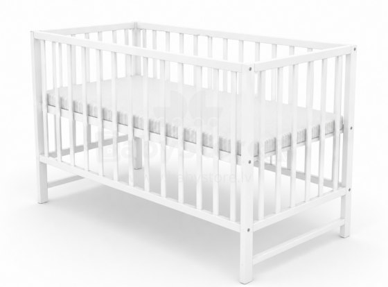 Elf Bed Сlassic  Art.298081 White Medinė kūdikio lovelė 120x60 cm