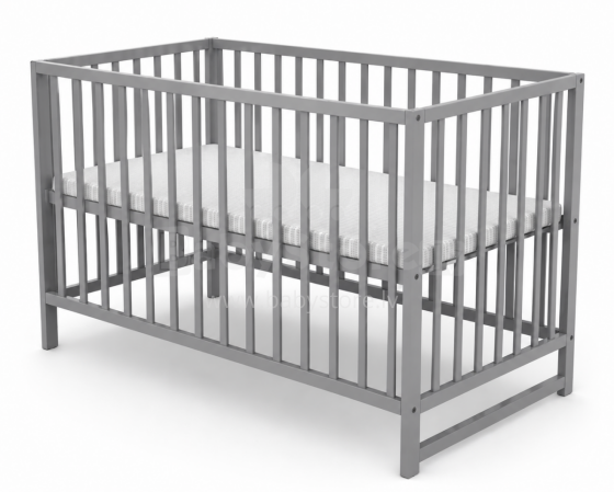 Elf Bed Сlassic  Art.298082 Grey Medinė kūdikio lovelė 120x60 cm