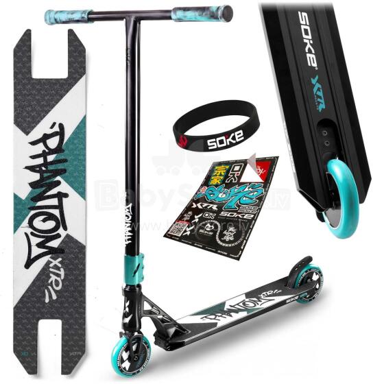 SOKE XTR Stunt Scooter Black-Turquoise