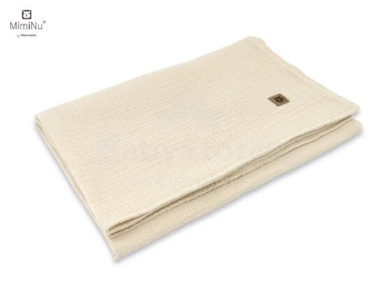 KIECZMERSKI Blanket 75x100 cm MUSLIN 100% cotton warm beige
