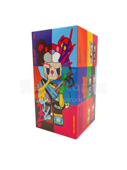 REBEL BEAR movable plush with bag, 18 cm