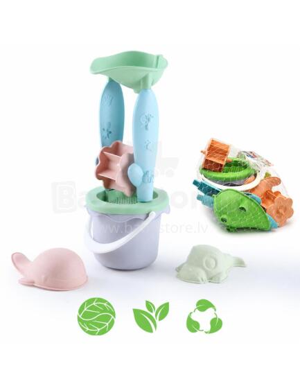 WOOPIE GREEN rinkinys su kibiru ir ritėmis 4 vnt.