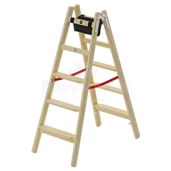 Dvipusės kopėčios H77 ComfortLine / medinės / 2x5 laipteliai