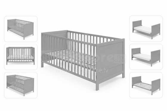 Roba Kombi Crib Art.299488 Taupe Beige Transformuojama medinė lovelė (140x70 cm)