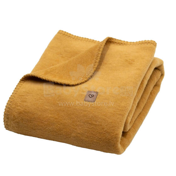Blanket - OSLO - ONE COLOR - size 75x100 - MUSTARD