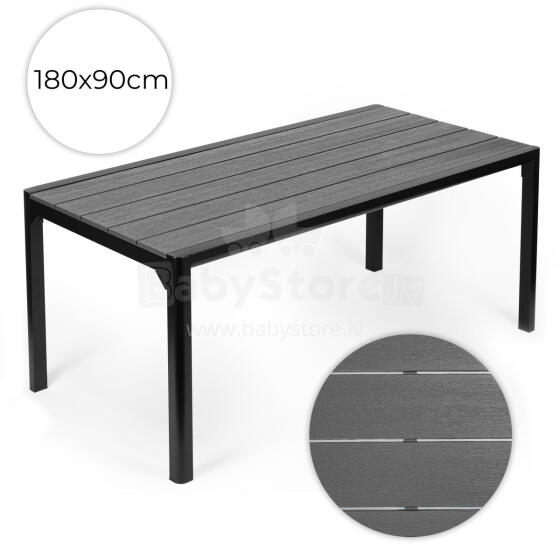 Duży stół ogrodowy 8-osobowy 180x90 cm na taras ogród szary blat MultiGarden