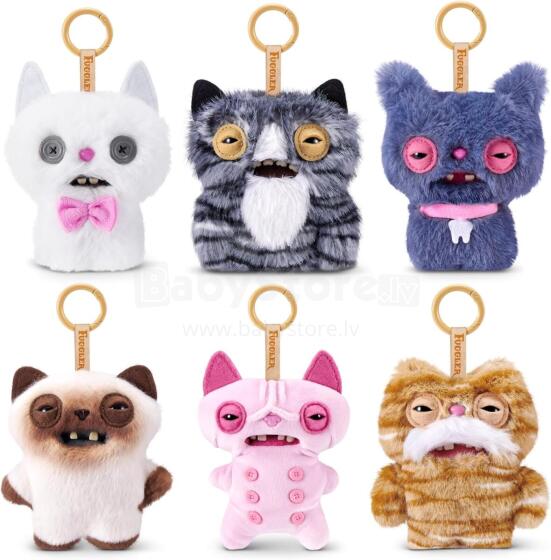 Fuggler Alley Cat Keyring Art.299879: juokingas bjaurus monstras pliušinis kolekcinis žaislas RANDOM