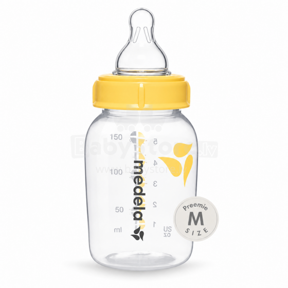 Medela Bottle M size Art.299923   Feeding bottle with silicone Preemie teat, size M (medium flow), 150 ml