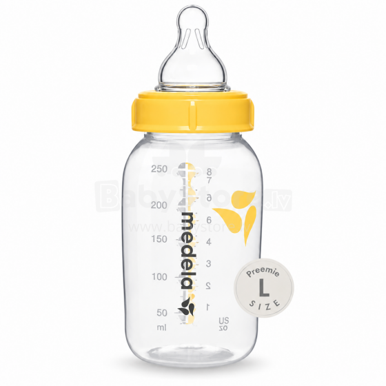 Medela Bottle L size Art.299924  Feeding bottle with silicone Preemie teat, size L (fast flow), 150 ml