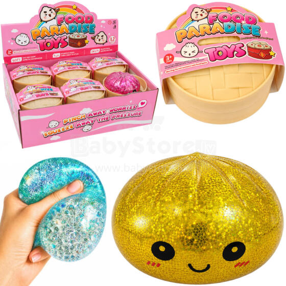 GNIOTEK SQUISHY PIEROŻEK BROKATOWY KULKI