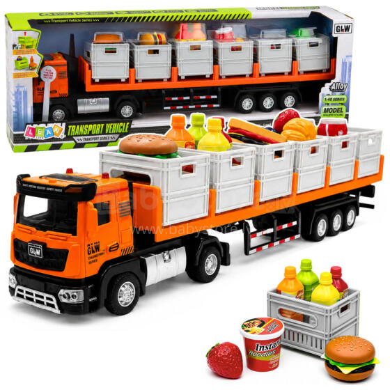 Oranžinis maisto transporto sunkvežimis 1:40