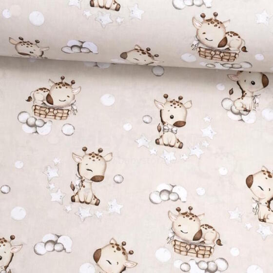 Autiņš flaneļa GIRAFFE beige 70x80 cm (7365)