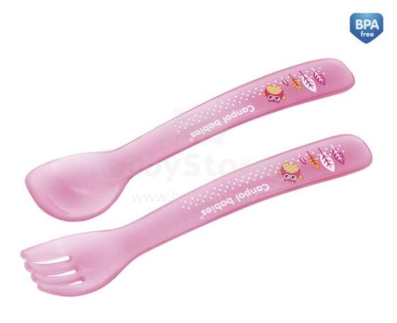 „Canpol Babies 4/409“ - plastikinė šakutė ir šaukštas vaikams