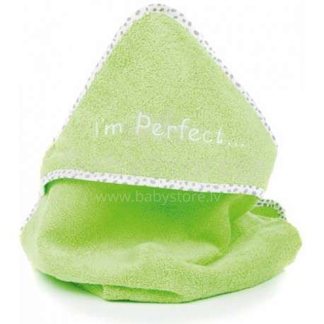 Fillikid I`m Perfect Green Art.1032-04 Махровое полотенце с капюшоном 75 х 75 см