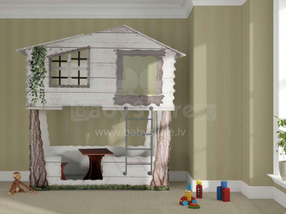 Plastiko Tree House Art.32052 Koka mājiņa -gulta ar matraci 200x90cm