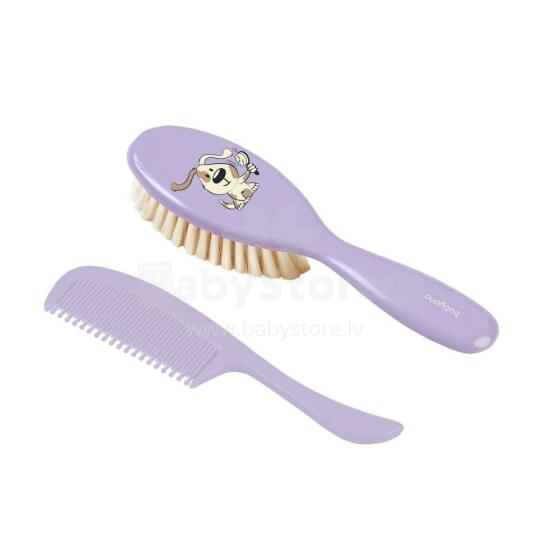„BabyOno Art.567“ šepetėlis natūraliais šereliais NATURAL SUPER SOFT + šukos