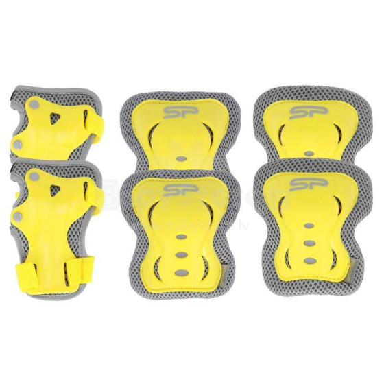 Spokey Shield M Art.940931 Yellow Детский защитный комплект для ладоней, локтей и коленей.