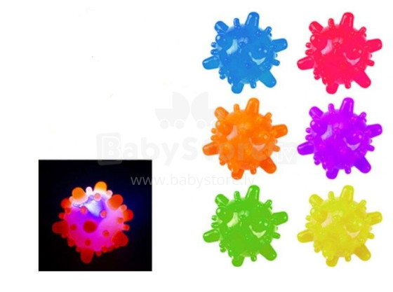 Toi Toys Meteor Neon Ball Art.543288  Каучуковый мячик со световыми эффектами (диаметр 6.5 см),1 шт