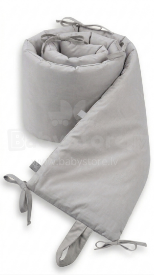 Bebe Basics Cotton Bed bumber 250x25cm Art.37790 Grey