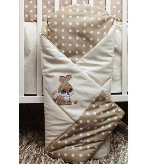 Medvilnės „MimiNu“ daugiafunkcinė konversija antklodės dekoravimui (naujagimiams) 80x80cm baltos spalvos