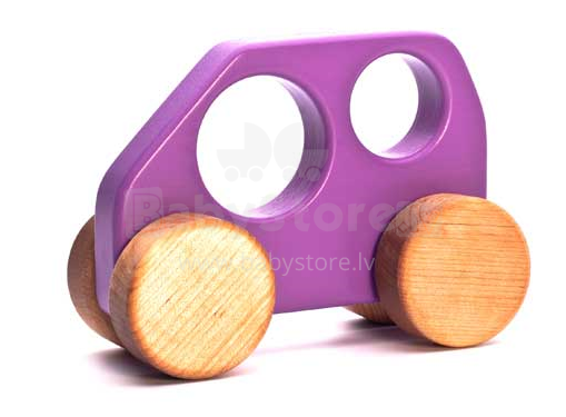 Eco Toys Art.14007 Bērnu rotaļu sarkans mazais busiņš no koka