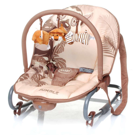 4Baby Jungle Beige Art.38925 Bouncer with vibration