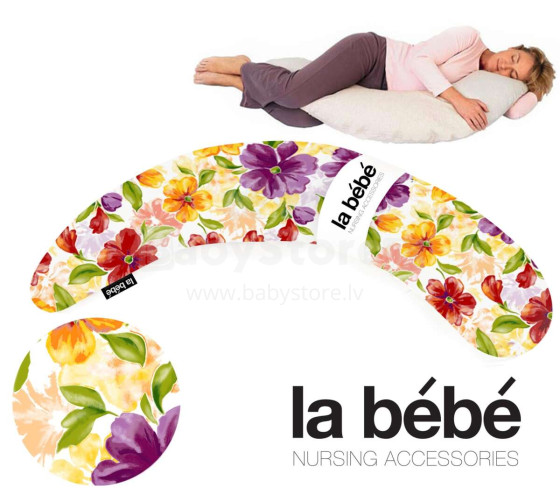 La Bebe™ Moon Maternity Pillow Art.3917  Summer Spilvens-pakavs grūtniecēm ar polistirola pildījumu