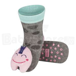 Soxo Baby Art.75306 - 1 AntiSlip ABS Детские носочки 3D с погремушкой 0-24м.
