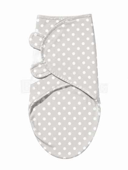 Summer Infant Art.40181 Swaddle Me Gray/White Medvilninis vystyklas patogiam miegui; tinka vynioti 3,2–6,4 kg svorio kūdikius
