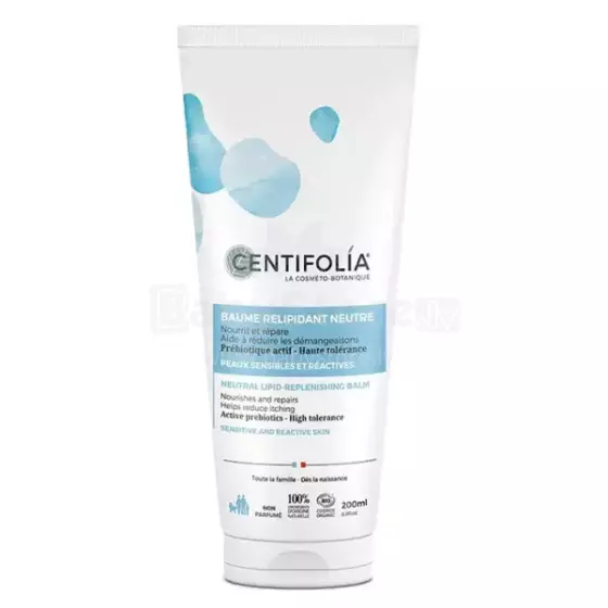 Сentifolia Neutral Art.40419 Neutralus atkuriamasis kremas be kvapiklių su prebiotikais, taukmedžio sviestu ir alaviju, 200 ml.