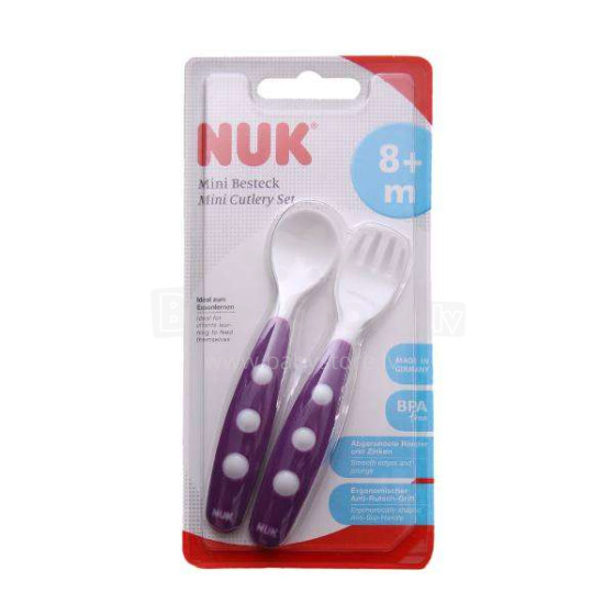 NUK Mini Cutlery Set Art.SE35 Набор столовых приборов от 8 месяцев 2 шт.