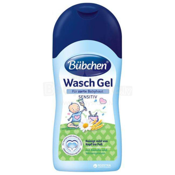 Bubchen Wash Gel Art.TB15 Гель для купания младенцев с ромашкой, 50 мл