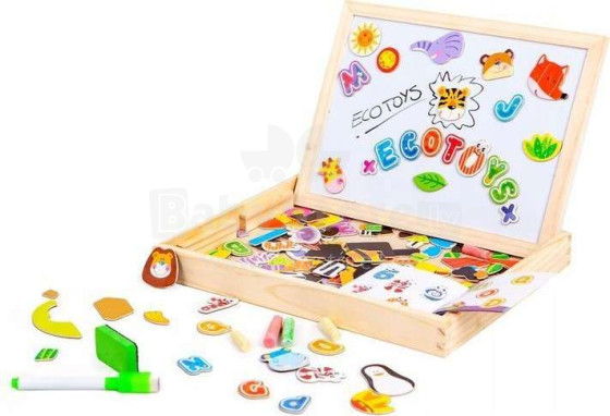Eco Toys Board Art.HM3011271 Koka tāfele magnetiskā, divpusēja