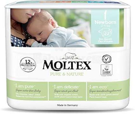 Sauskelnės Moltex Art.43562 Naujagimis 1 2-4kg 22vnt.