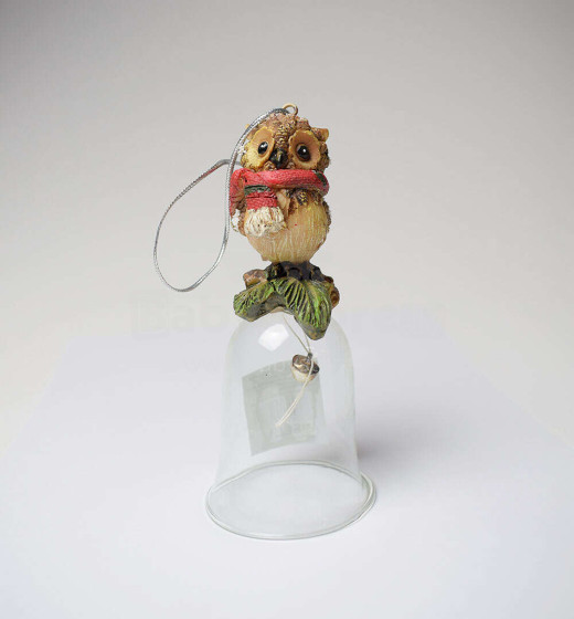 Toi Toys Owl Glass Bell  Art.55935  Рождественский декор