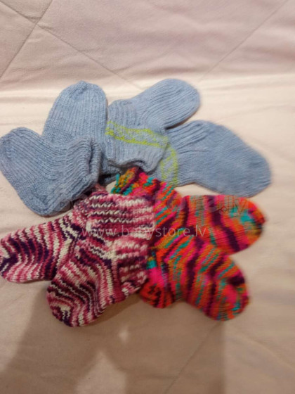 „Hand Made Latvia“ megztos vilnonės vaikiškos kojinės