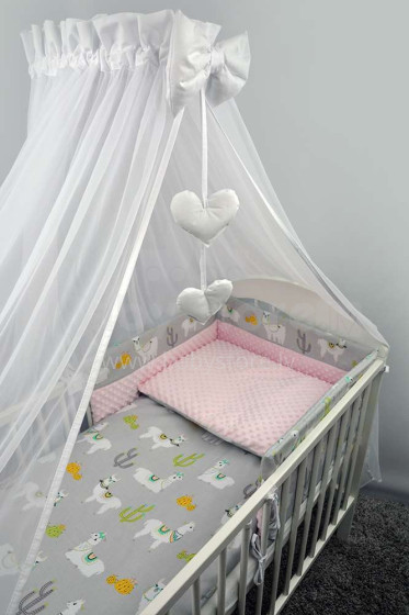 ANKRAS LAMA Grey Бортик-охранка для детской кроватки 360 cm