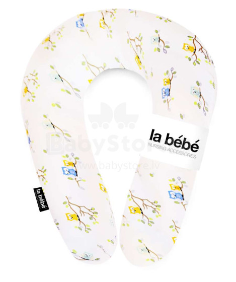 La Bebe™ Snug Cotton Nursing Maternity Pillow Art.49339 Owls 20*70cm