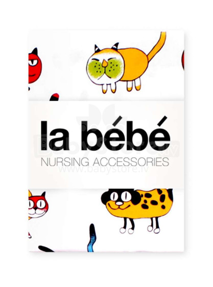 La Bebe™ Satin Set 100x135/40x60 Art.50880 Cats Комплект детского постельного белья из 2х частей 100x135cm.40x60cm