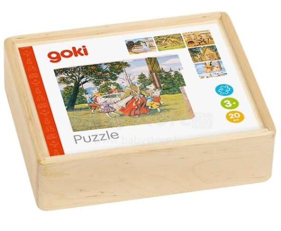 Goki VG57877 Cube puzzle, fairy tale