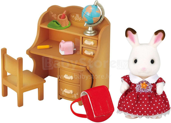 Sylvanian Families Art.5016 Chocolate Rabbit Sister (Freya) Set (Desk)