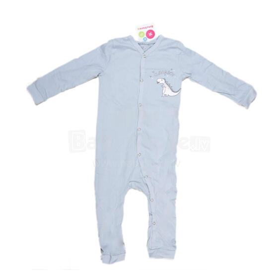 „Margo Sleepsuit Art.520933 Dino Grey Baby“ medvilninis kombinezonas